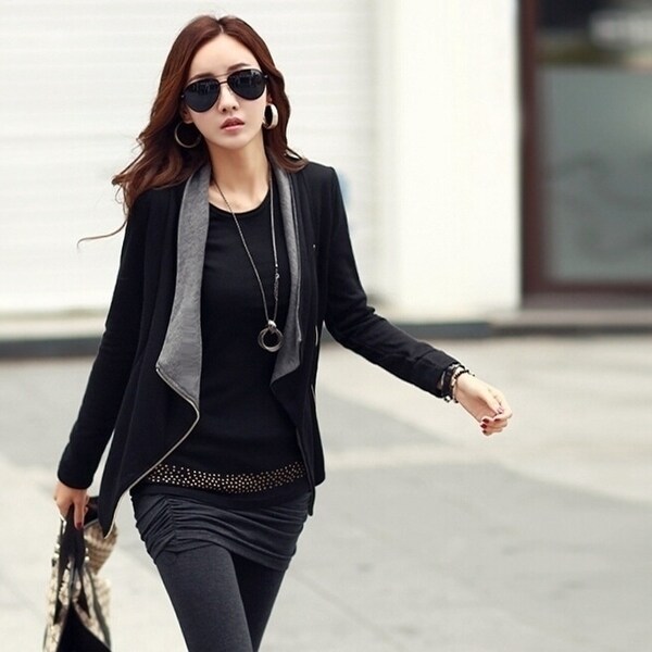 Shop New Fashion Spring Autumn Korean Style Slim Turn Down Collar