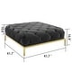 preview thumbnail 5 of 14, Corvus Kamdon Tufted Velvet Chesterfield Square Ottoman with Gold leg