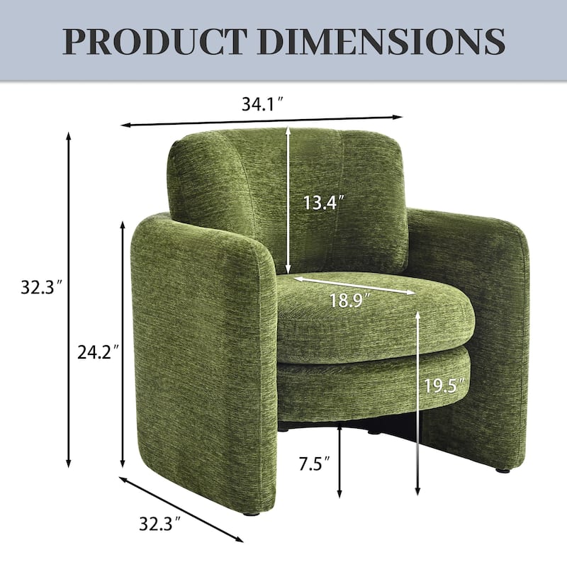Upholstered Barrel Armchair