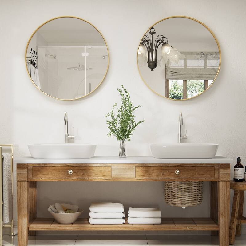 Wall Mirror Vanity Mirror Bathroom Mirror with Metal Frame(1 Piece)