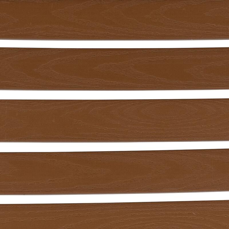2 Pack Outdoor Faux Teak Side Chair with Poly Slats - Teak Patio Chair