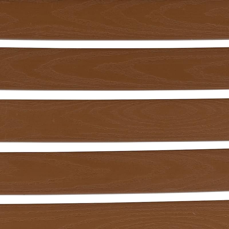 Outdoor Faux Teak Side Chair with Poly Slats - Teak Patio Chair