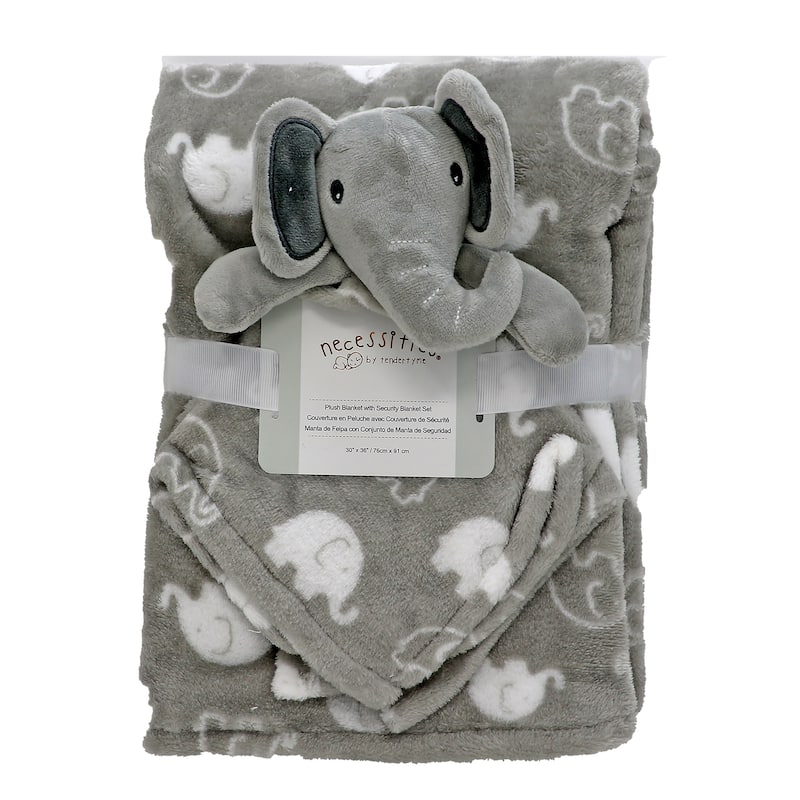 Baby Boys and Girls Blanket And Nunu Set - Grey