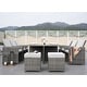 preview thumbnail 2 of 16, 11-Piece Patio Wicker Aluminum Dining Table Set w/ Chairs and Ottomans