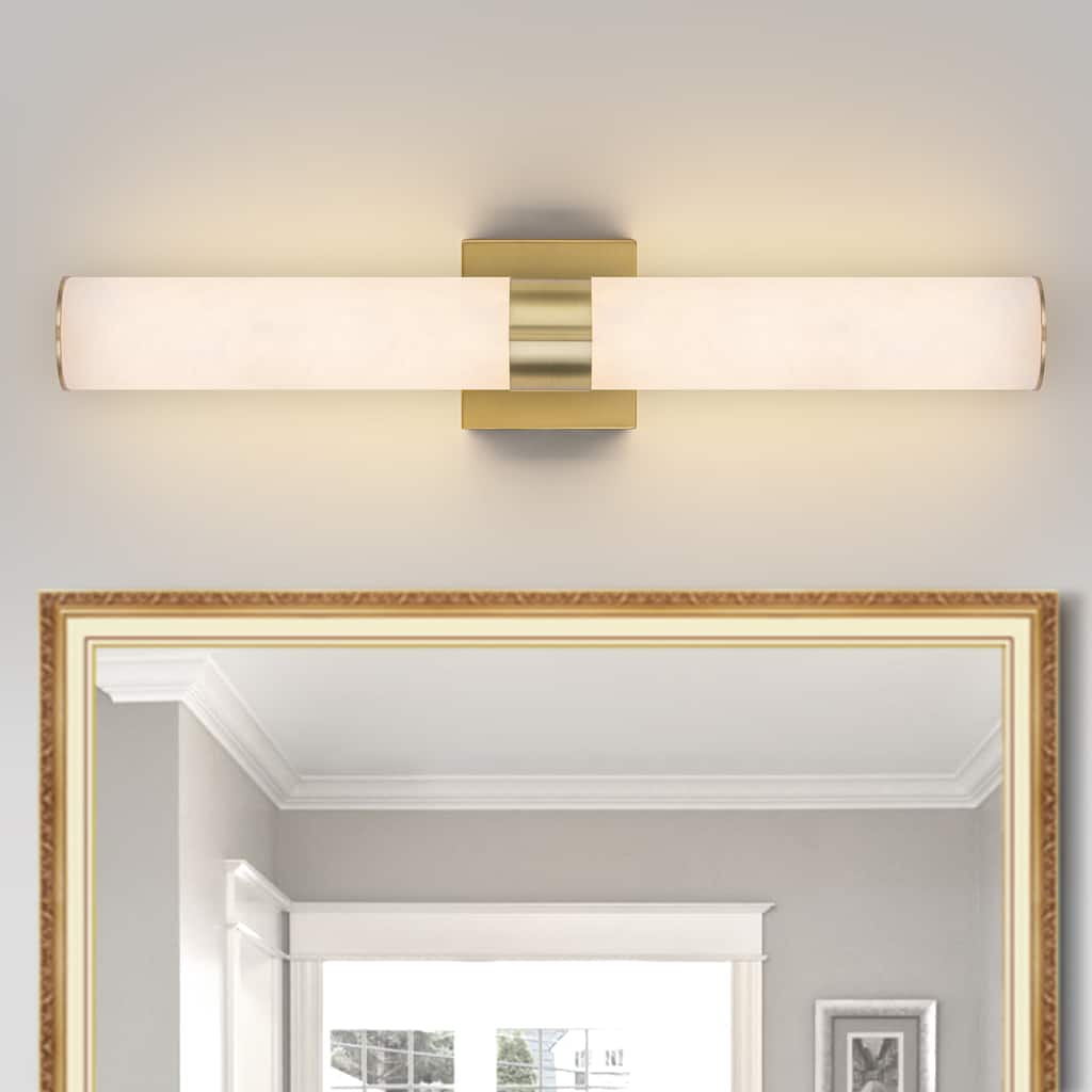 Starsky LED Dimmable Real Alabaster Cylindrical Wall Sconce