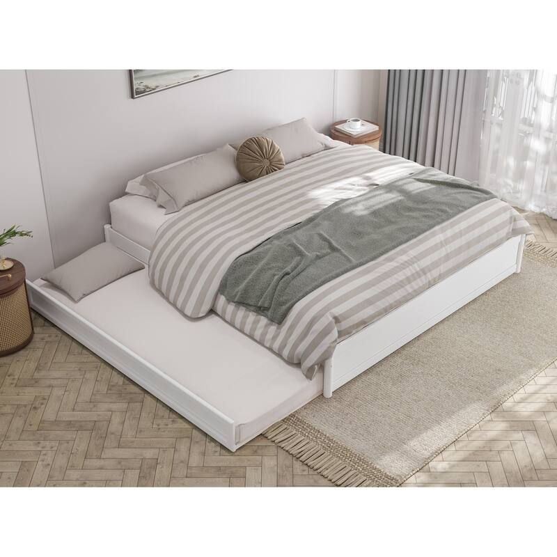 Barcelona Panel Platform Bed with Twin XL Trundle