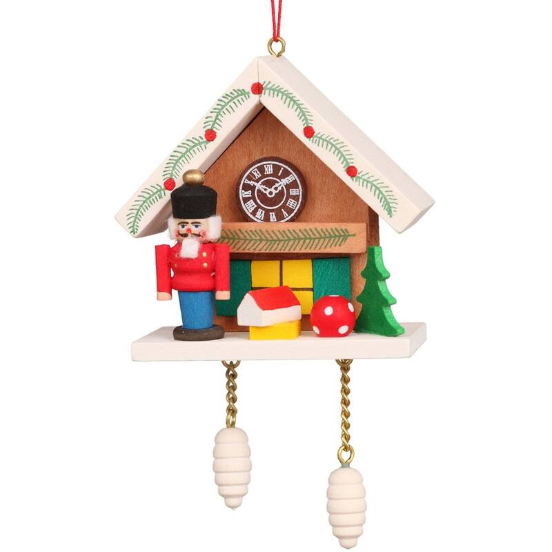 2.75" Brown Red Nutcracker Brown Cuckoo Christian Ulbricht Ornament