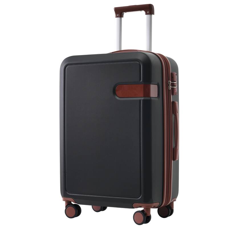 4 Piece ABS Expanable Spinner Wheels Lightweight Luggage Set w/TSA Lock and Compression Packing Cubes