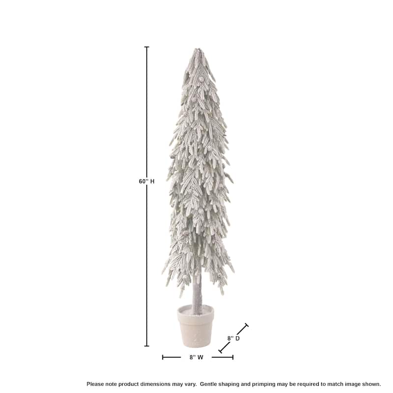 60" Potted Soft Touch Snow Norfolk Pine Tree