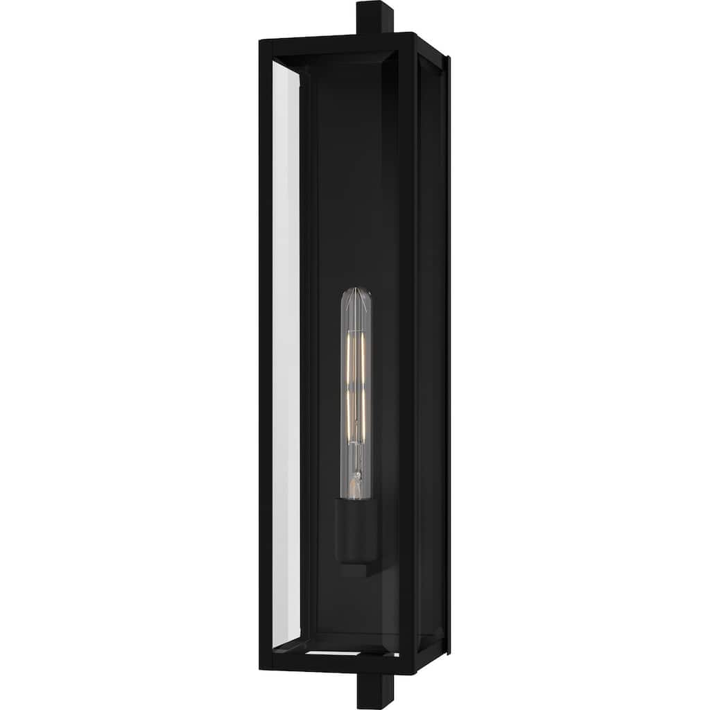 Matte Black Outdoor Wall Lantern from the Dale Collection