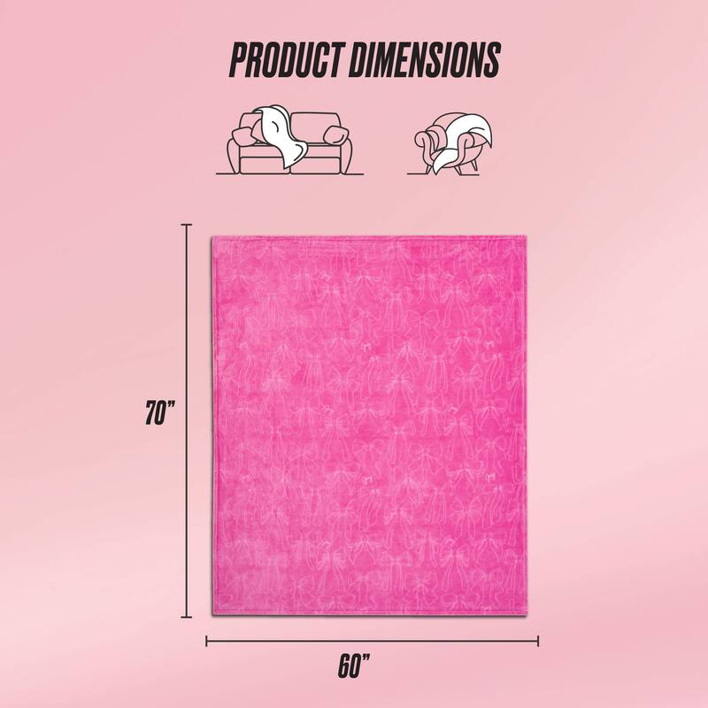 Juicy Couture 60"x70" Embossed Plush Throw Blankets