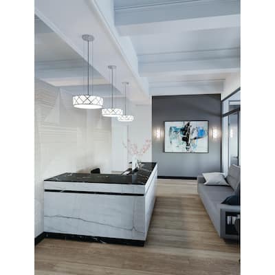 AFX Haven 17'' Pendant - Satin Nickel Finish