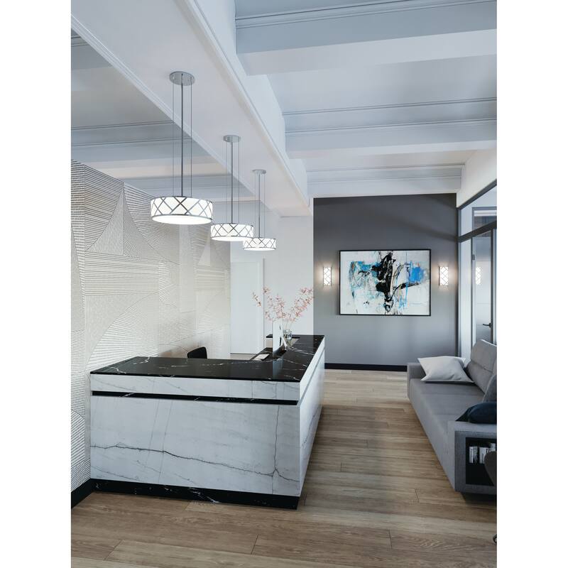 AFX Haven 21'' Pendant - Satin Nickel Finish - Satin Nickel