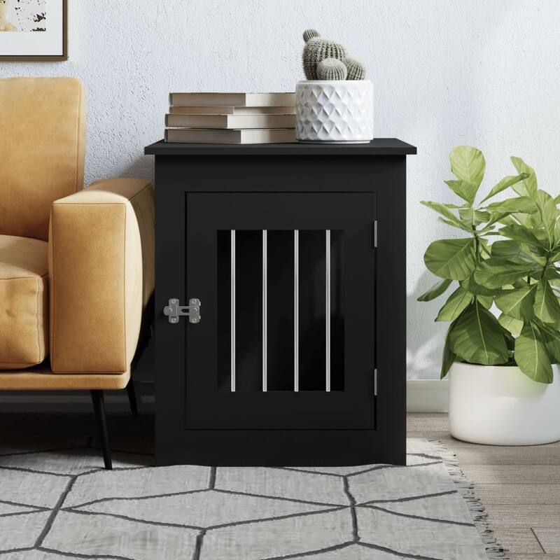 vidaXL Dog Crate with Door Doghouse Puppy Kennel Peg Cage Engineered Wood