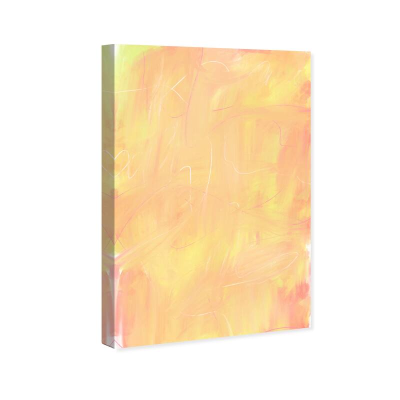 Wynwood Studio Canvas Abstract Dough Mix Pink and Light Pink Modern & Contemporary Wall Art Canvas Print