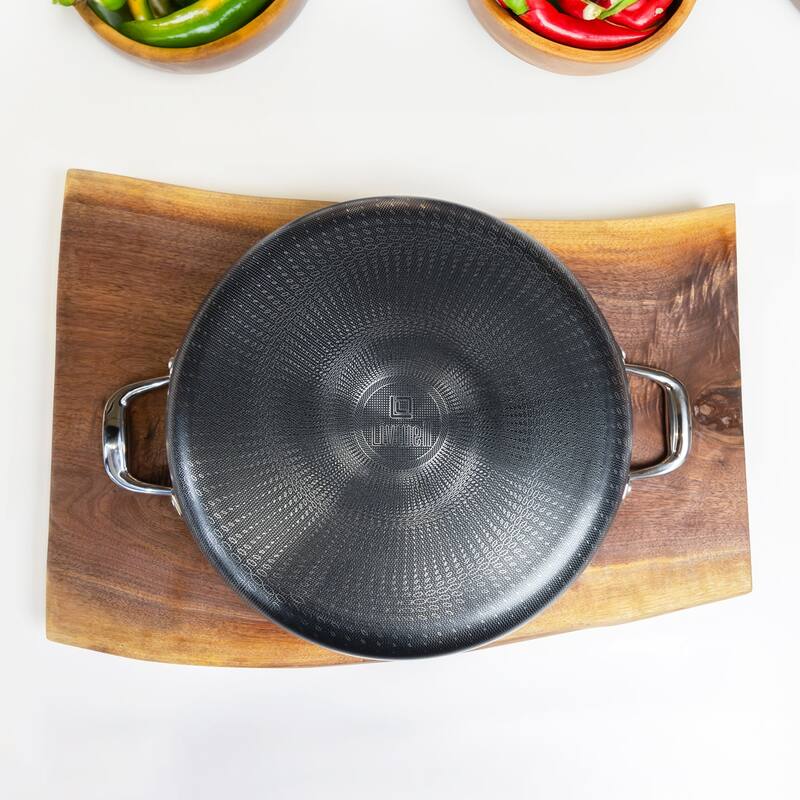 DiamondClad 14 Inch Nonstick Stainless Steel Pan with Lid Cookware Set - 14"