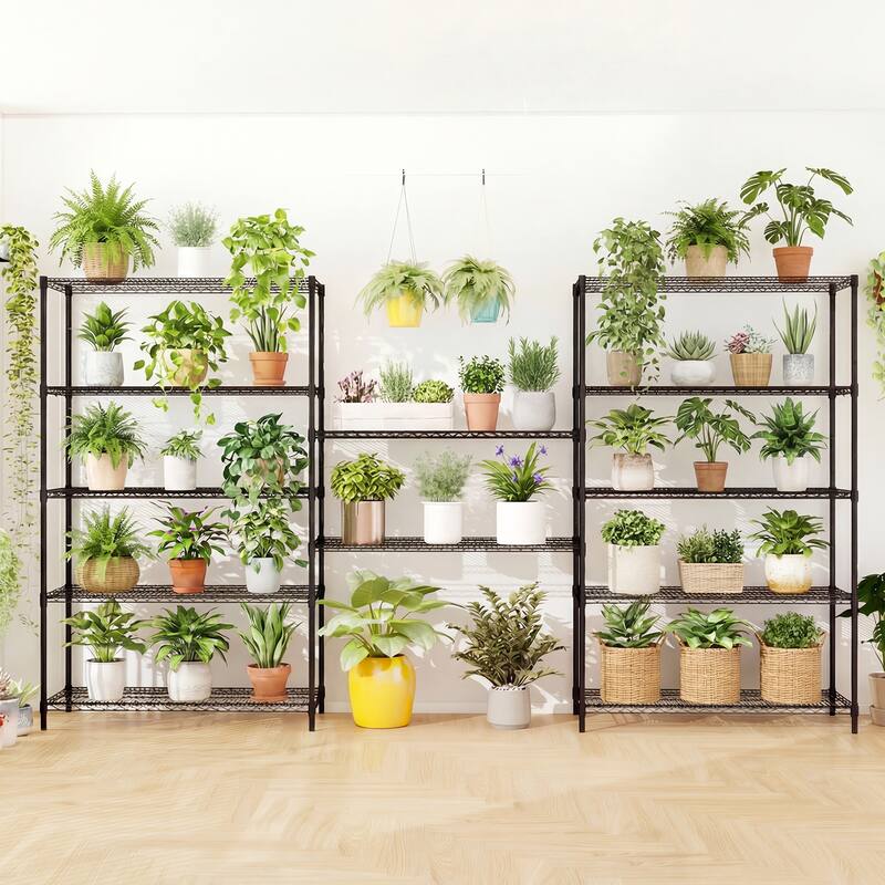 Gymax 6-Tier Metal Storage Shelving Unit w/V-Shaped Wire Rack for Home