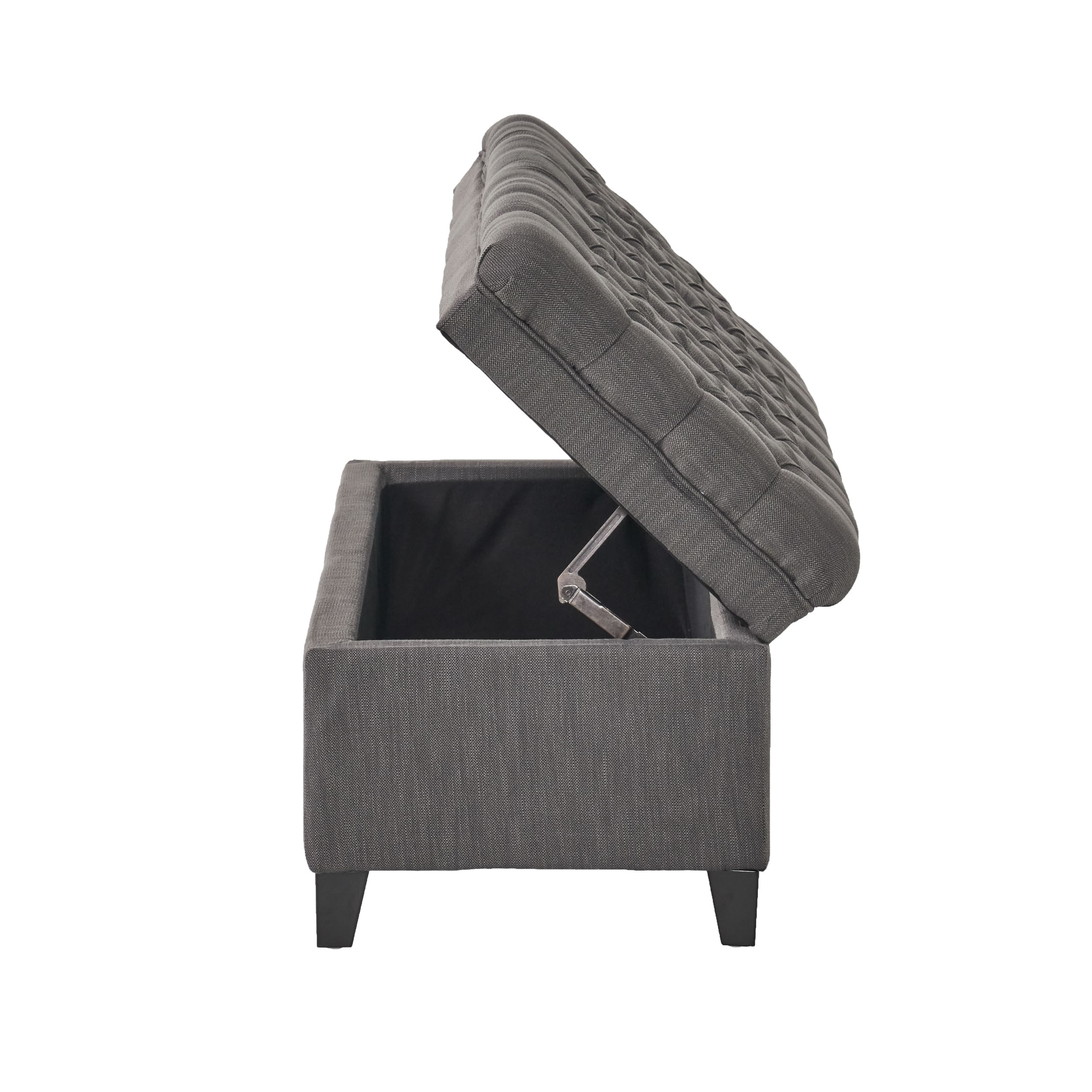 Hastings tufted fabric storage ottoman shop bench by christopher knight home