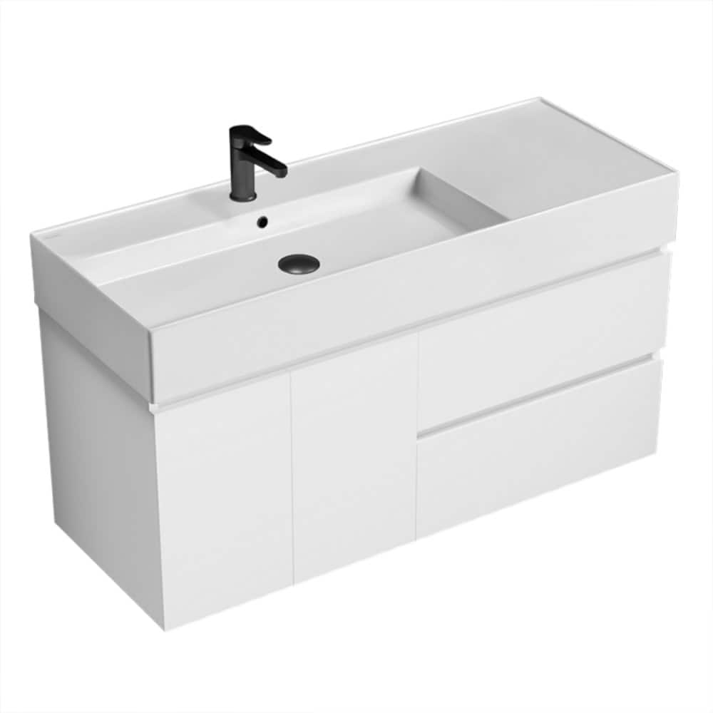 Nameeks Block-4818-W Block 48" Wall Mounted Single Basin Vanity Set