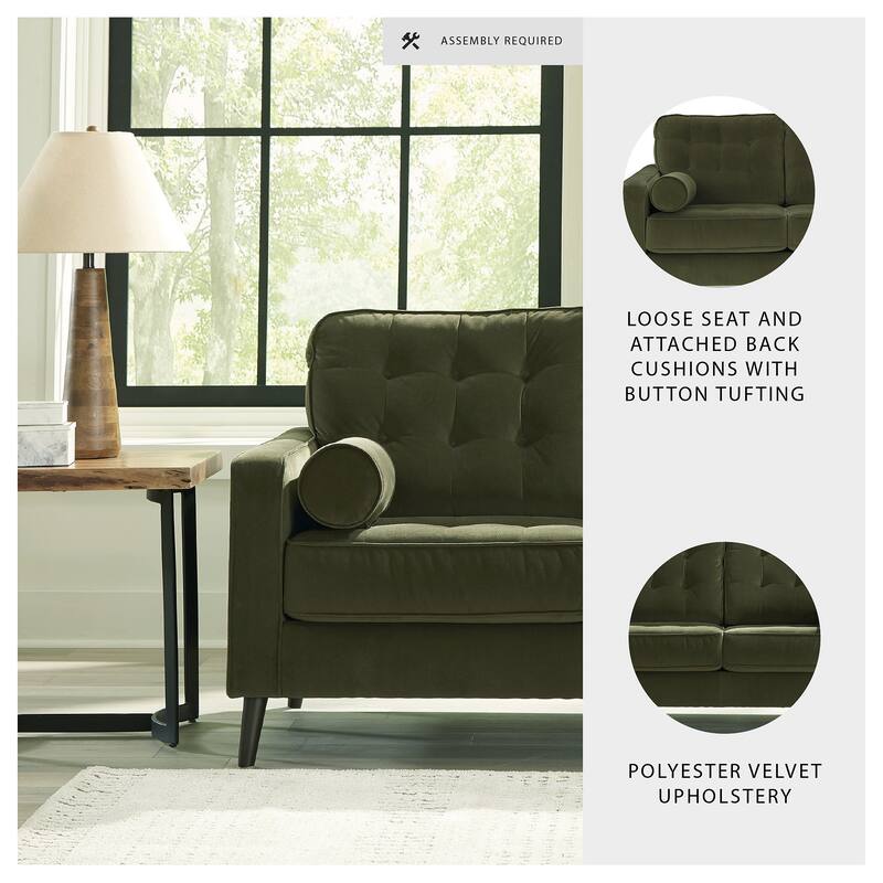Signature Design by Ashley Reveon Lakes Green Loveseat - 61" W x 38" D x 38" H