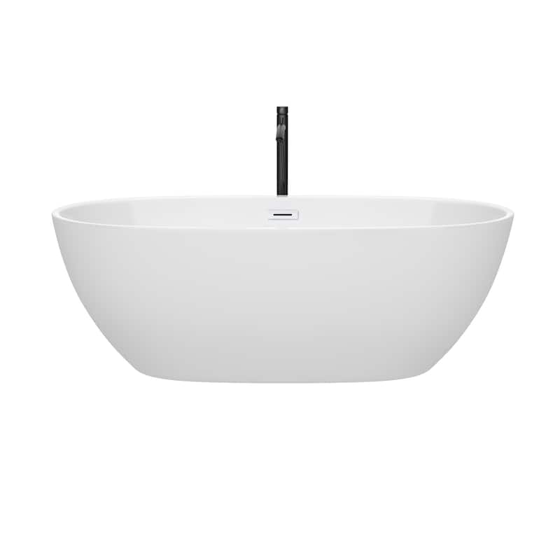 Wyndham Collection Juno 67" Freestanding Soaking Tub with Tub Filler