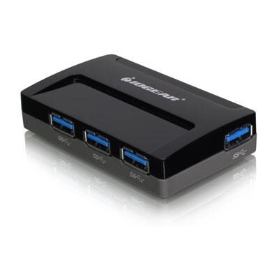 Iogear Guh374 Superspeed Usb 3.0 4-Port Hub With Ac Adapter