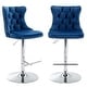 preview thumbnail 66 of 125, Velvet Upholstered Nailheads Tufted Swivel Bar Stools (Set of 6)