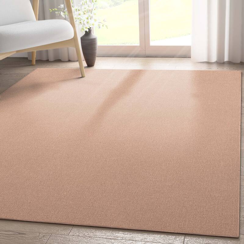Well Woven Plain Solid Modern Flat-Weave Area Rug