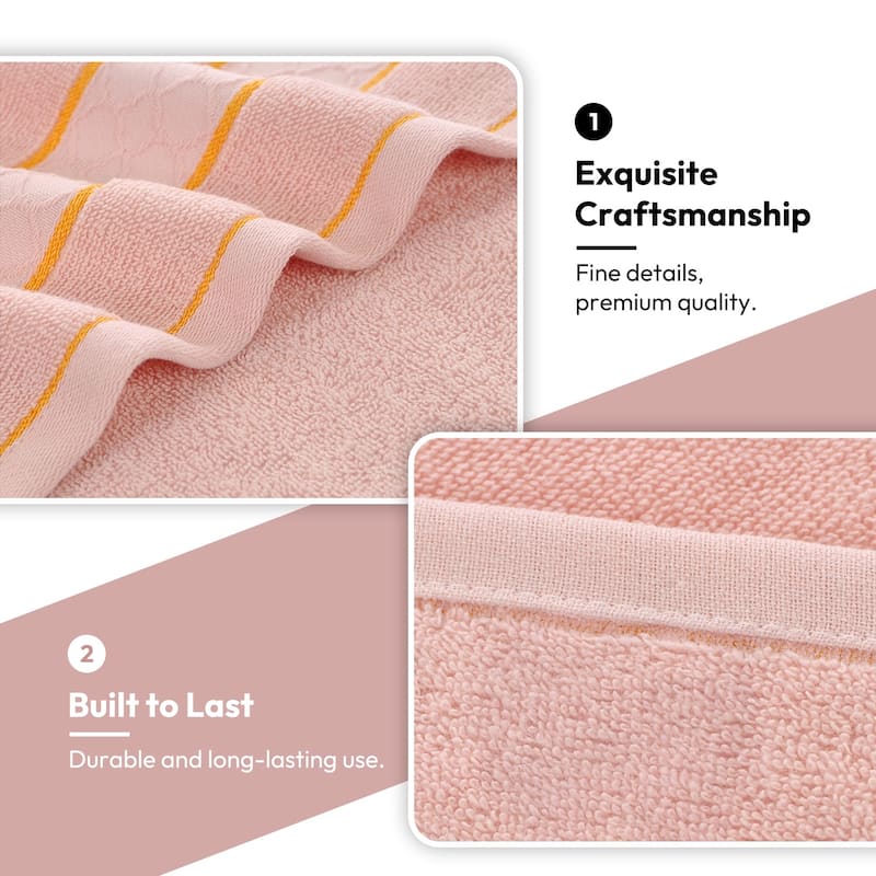 JML 8-Piece Cotton Bath Towel Set - Hotel Quality Bathroom Towels