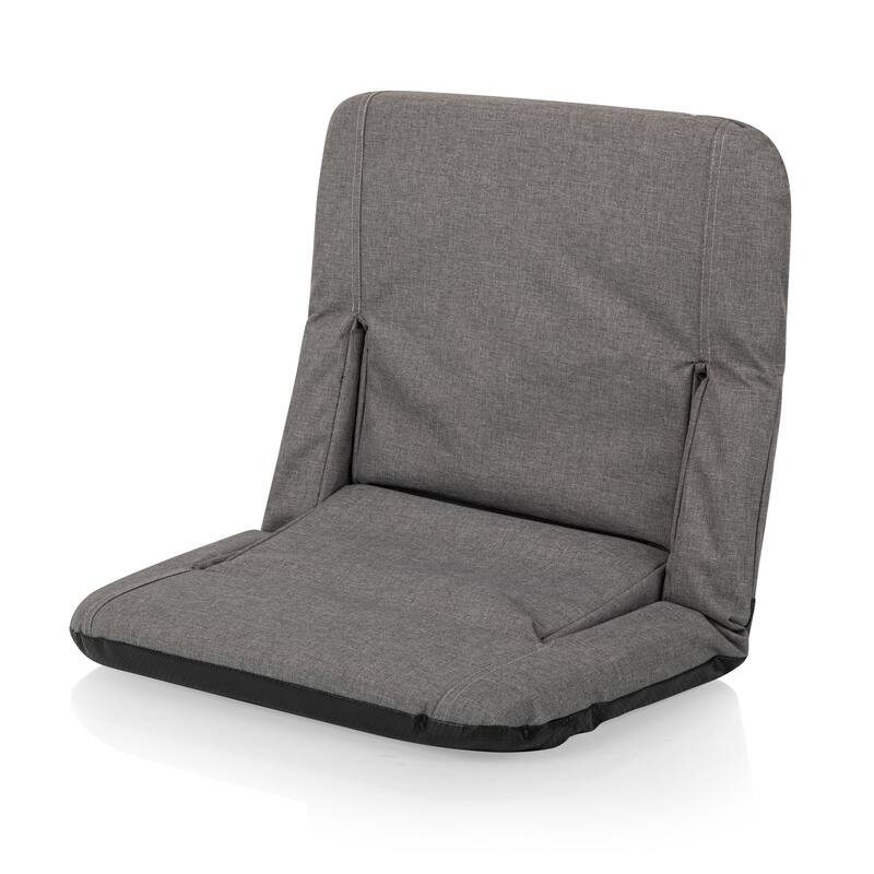 Picnic Time Ventura Heathered Grey Portable Reclining Stadium Seat