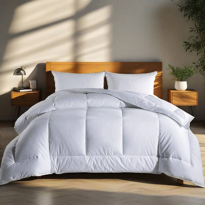 All Season Down Alternative Comforter Soft Cover with Jacquard - Twin - Grid