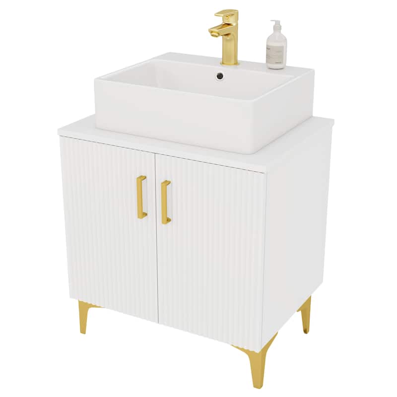 Moasis 24 Inch/30Inch Bathroom Vanity Storage Cabinet Vanity with Counter Top Sink