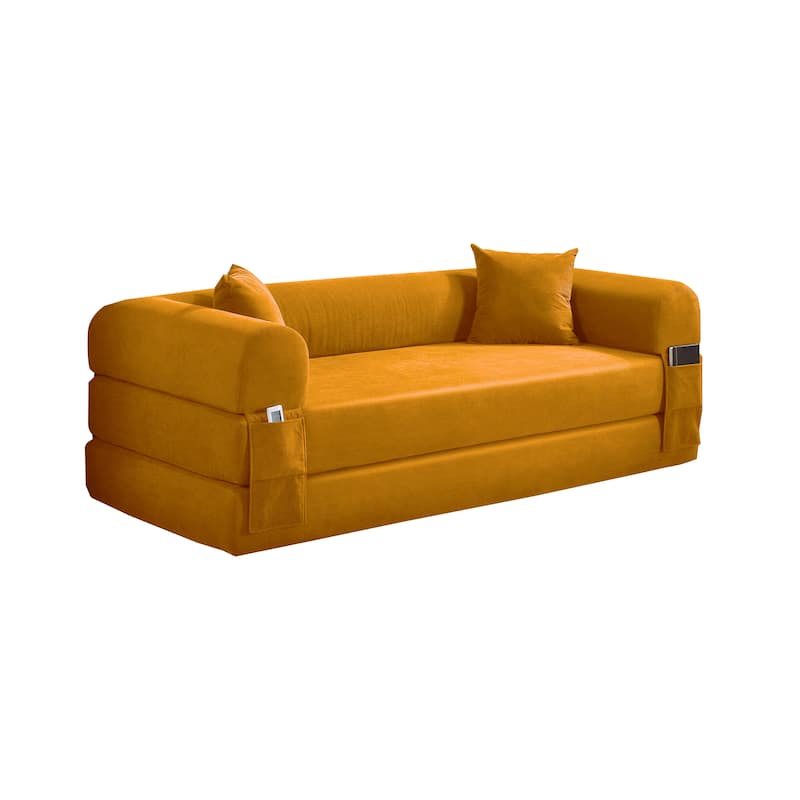 3-in-1 Convertible Sleeper Sofa with Pillows & Storage
