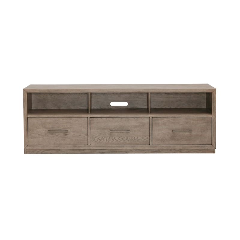 City Scape Beige Entertainment TV Console Stand with Media Storage Drawers 70"