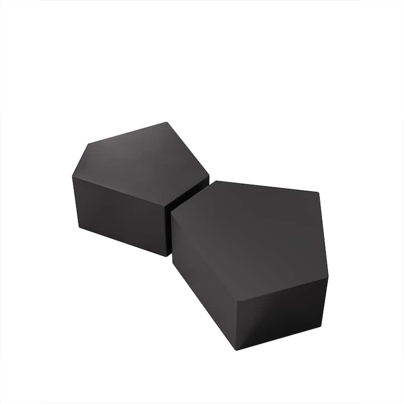 Irregular Pentagon Nesting Coffee Table Set