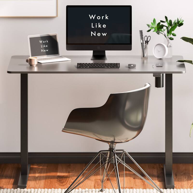 FlexiSpot Electric Standing Desk Whole-Piece Desk Board Computer Desk Height Adjustable Desk for Home Office
