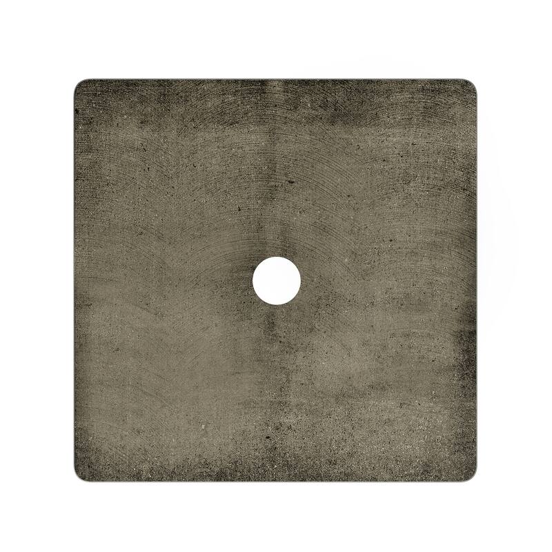 Lisse 15” Square Concrete Vessel Bathroom Sink in Dark Grey