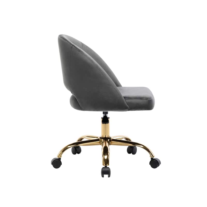 Porthos Home Naiko Velvet Upholstery Swivel Office Chair
