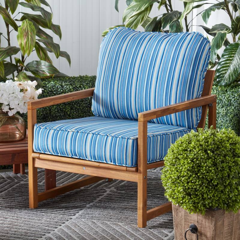 Outdoor 2-Piece Reversible Deep Seat Cushion Set (Cushions Only)