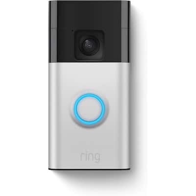 Ring Battery Doorbell - Satin Nickel - Silver