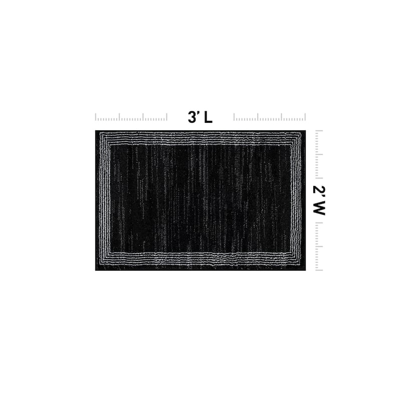 World Rug Gallery Modern Geometric Border Area Rug