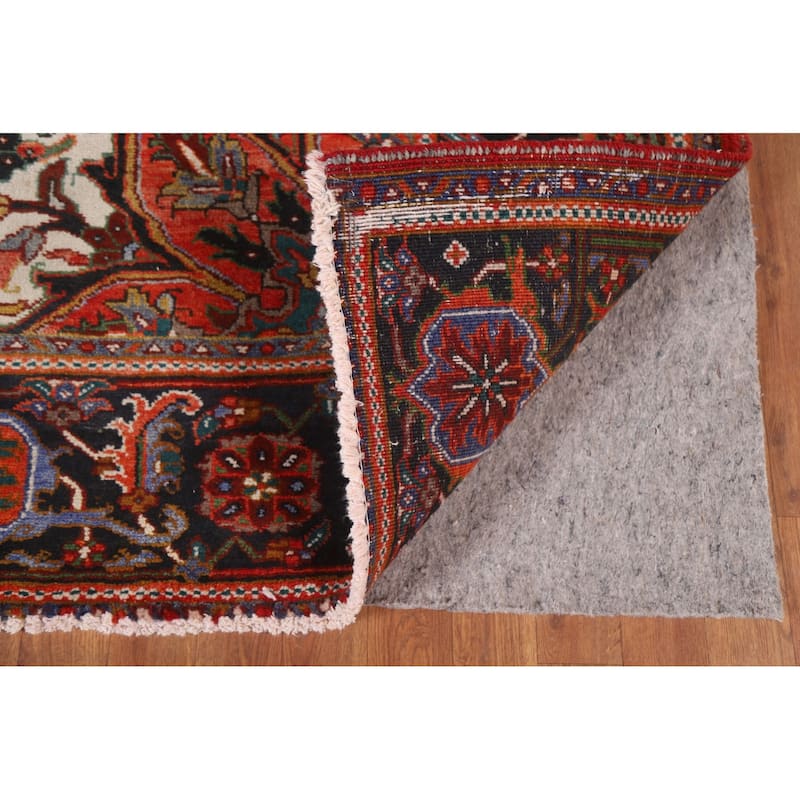 Hand Knotted Oriental 100% Wool Carpet Traditional Floral Red Heriz Area Rug - 13' 8'' X 9' 9''