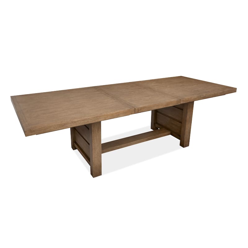 Magnussen Home Plum Creek Sierra Brown Extendable Trestle Dining Table - 40''W x 80''D x 30''H
