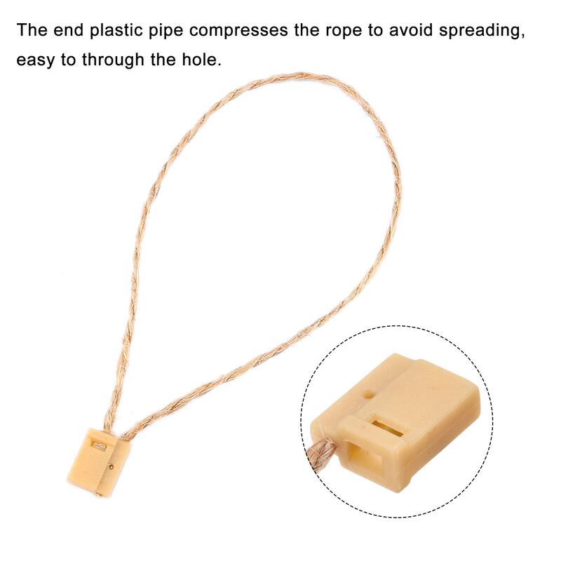 7 Inch Twine String, Price Hang Tag Fasteners with Snap Lock Ties