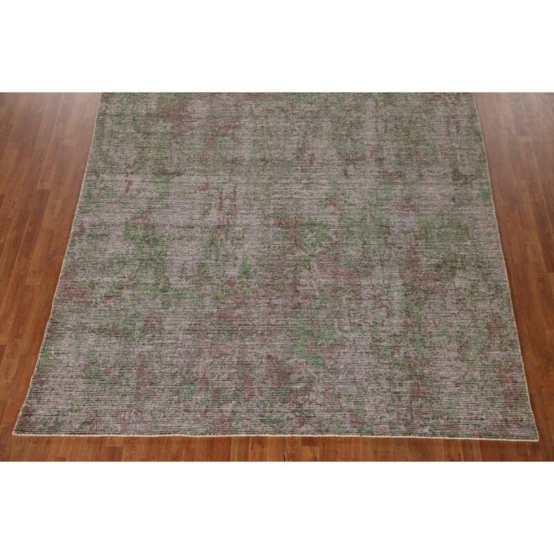 Abstract Modern Area Rug Hand-Knotted Bedroom Wool Carpet - 8'0"x 9'9"