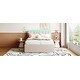 preview thumbnail 1 of 28, Comfortable Upholstered Platform Bed with Smart LED Lights and Extra Trundle