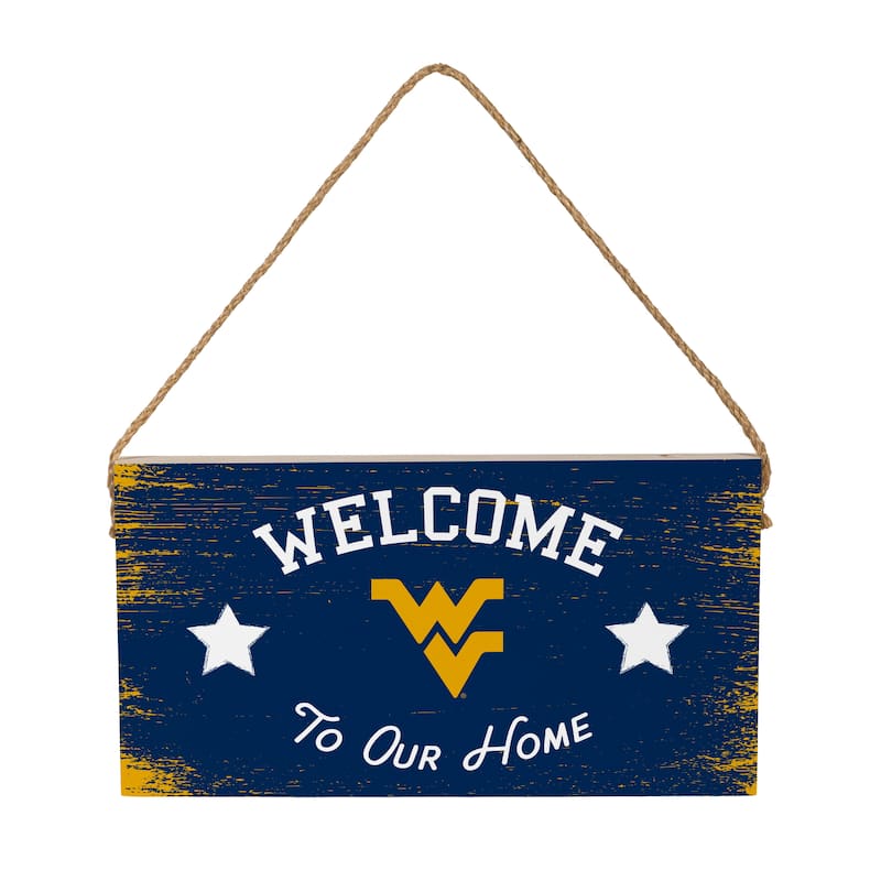 West Virginia University Wooden Door Decor Wall Sign - Multi-Color