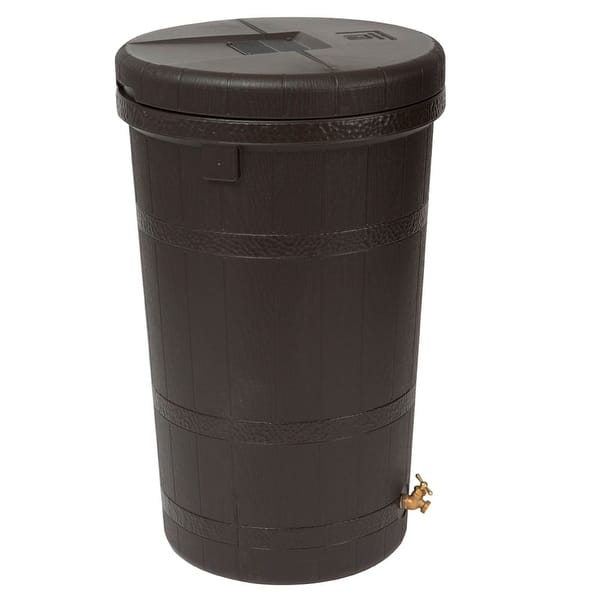 Small Rainsaver Good Ideas Rain Wizard Aspen 50 Gallon Rain Saver Removable top - Oak ...