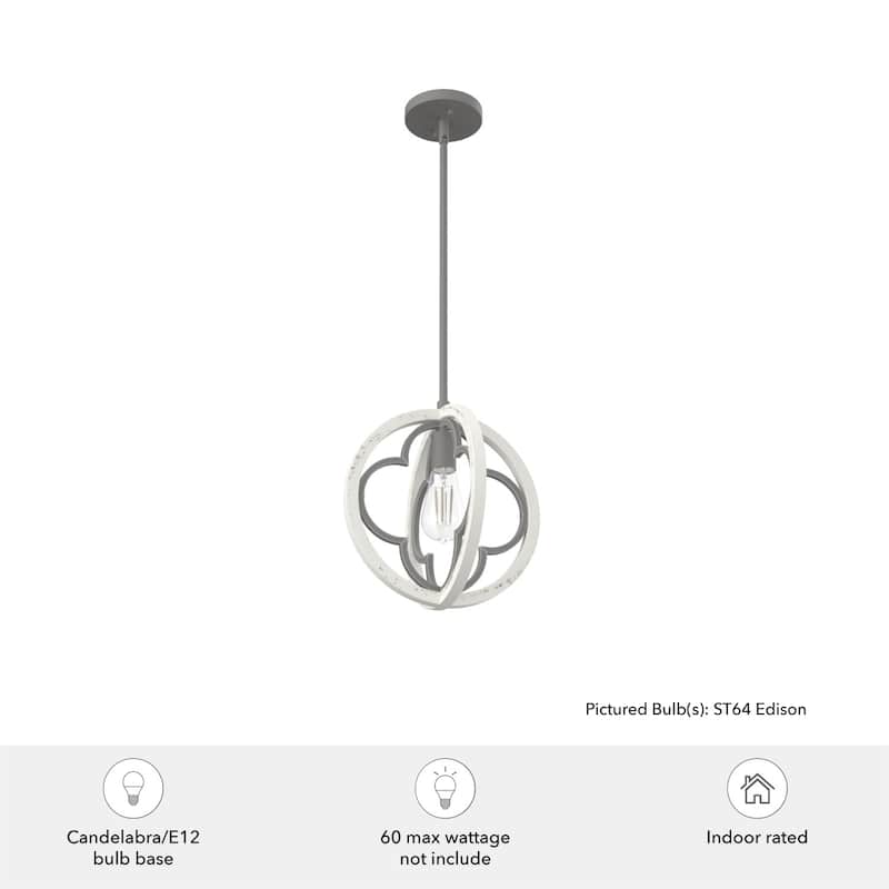 Hunter 12" Gablecrest 1 Light Pendant - Kitchen Island, Dining Room - Modern Farmhouse, French Country, Distressed