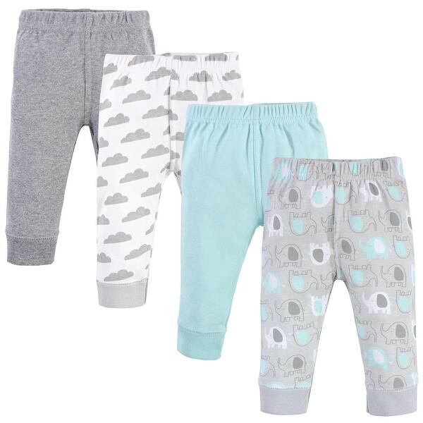 slide 1 of 1, Luvable Friends Toddler Boy Cotton Pants 4pk, Boy Basic Elephant 2T - Boy Basic Elephant